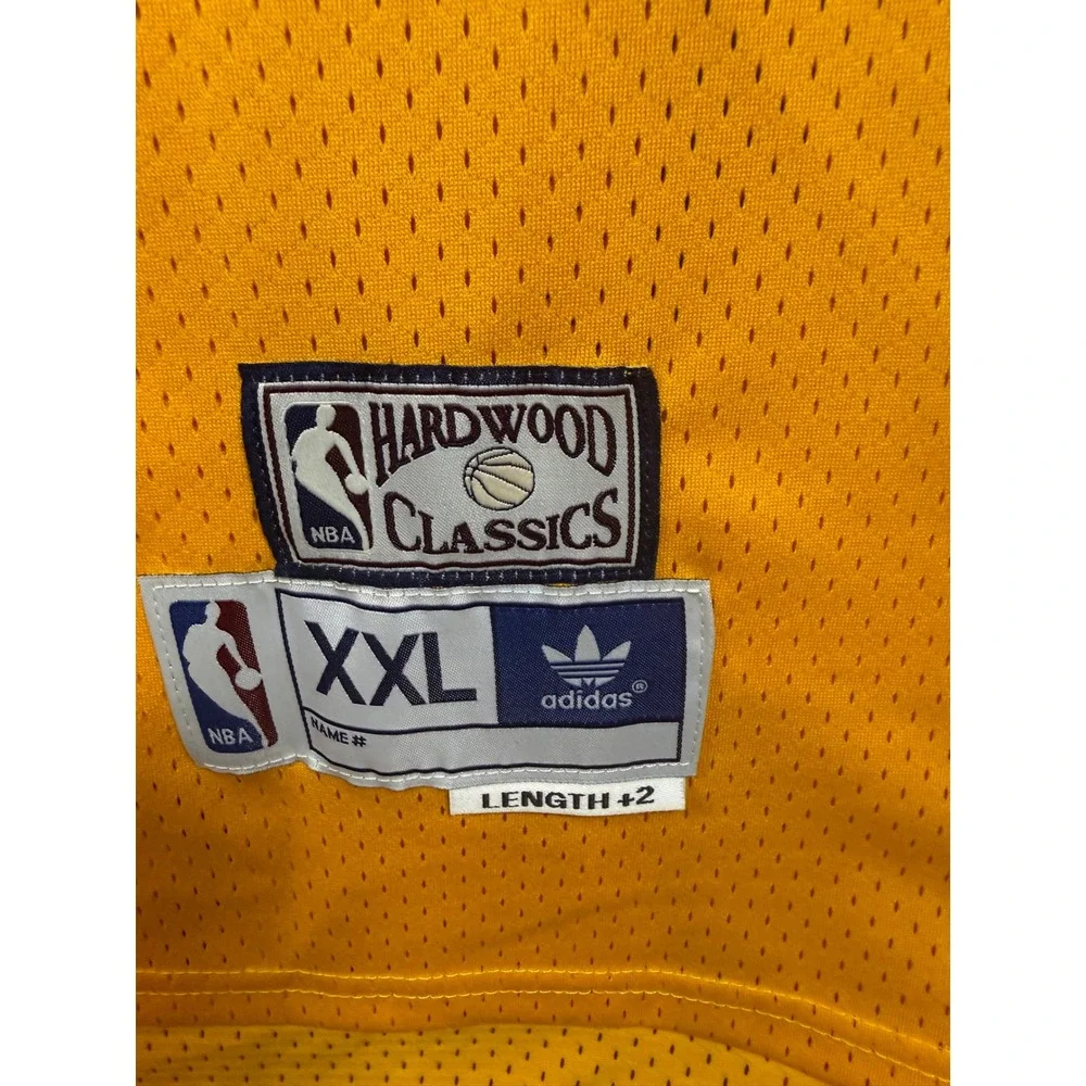 Adidas Los Angeles Lakers Jerry West 44 Hardwood Classics Jersey Yellow XXL New